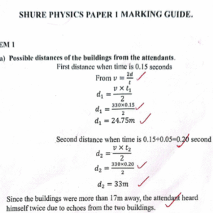 PHYSICS 1 SHULE GUIDE 2025