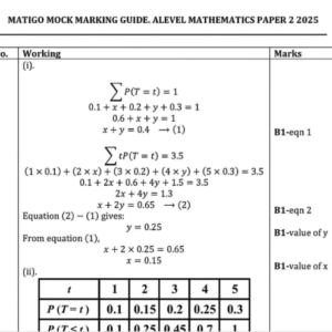 MATIGO MOCKS UACE MATH 2 PAPER WITH GUIDE