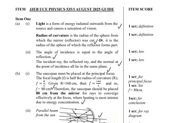 JJEB Physics 1 2025 Final Guide